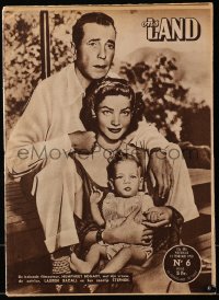 2z0066 ONS LAND Belgian magazine February 11, 1950 Humphrey Bogart, Lauren Bacall & son on cover!