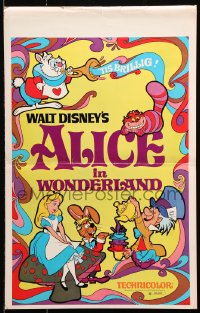 2z0109 ALICE IN WONDERLAND WC R1974 Walt Disney, Lewis Carroll classic, cool psychedelic art!