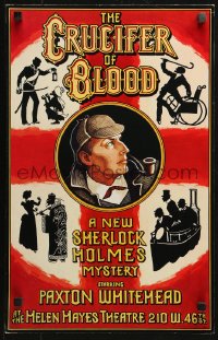 2z0143 CRUCIFER OF BLOOD stage play WC 1978 cool art of detective Sherlock Holmes by Van Nutt!