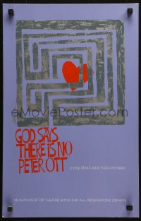 2z0164 GOD SAYS THERE IS NO PETER OTT stage play WC 1970s cool Chava art of maze to the heart!