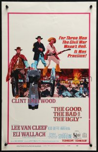 2z0165 GOOD, THE BAD & THE UGLY WC 1968 Clint Eastwood, Lee Van Cleef, Wallach, Sergio Leone classic!