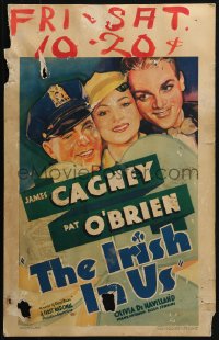 2z0173 IRISH IN US WC 1935 art of pretty Olivia De Havilland between James Cagney & Pat O'Brien!