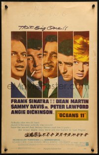 2z0201 OCEAN'S 11 WC 1960 Sinatra, Martin, Davis Jr., Lawford, Rat Pack + sexy Angie Dickinson!