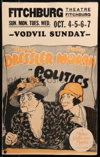 2z0217 POLITICS WC 1931 great art of Marie Dressler & Polly Moran draining the swamp, ultra rare!