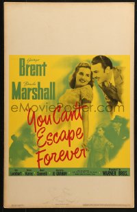 2z0266 YOU CAN'T ESCAPE FOREVER WC 1942 George Brent, Brenda Marshall, remake of Hi Nellie!