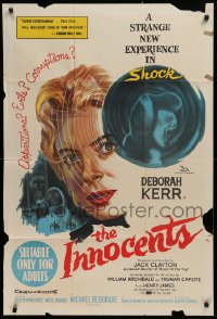 3a0387 INNOCENTS Aust 1sh 1962 Deborah Kerr is outstanding in Henry James' English classic horror!