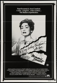 3a0401 MOMMIE DEAREST Aust 1sh 1981 great portrait of Faye Dunaway as legendary actress Joan Crawford!