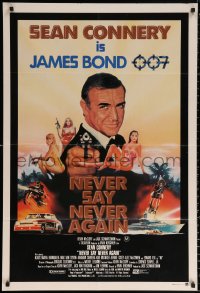 3a0407 NEVER SAY NEVER AGAIN Aust 1sh 1983 art of Sean Connery as James Bond 007 by Obrero!