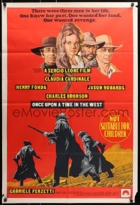 3a0411 ONCE UPON A TIME IN THE WEST Aust 1sh 1970 Leone, Cardinale, Fonda, Bronson & Robards, rare!