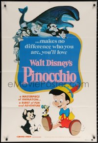 3a0416 PINOCCHIO Aust 1sh R1982 Disney classic cartoon about a wooden boy who wants to be real!