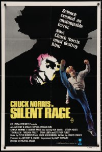 3a0430 SILENT RAGE Aust 1sh 1982 science created him, now Chuck Norris must destroy him!