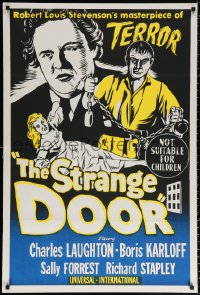3a0433 STRANGE DOOR Aust 1sh 1952 Charles Laughton, Sally Forrest, Boris Karloff!