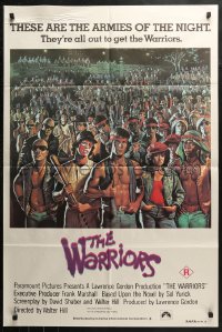 3a0445 WARRIORS Aust 1sh 1979 Walter Hill, Jarvis artwork of the armies of the night!