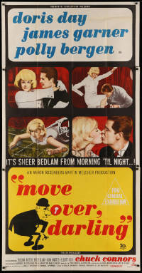 3a0333 MOVE OVER, DARLING Aust 3sh 1964 great different images of James Garner & pretty Doris Day!