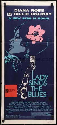 3a0581 LADY SINGS THE BLUES Aust daybill 1972 Diana Ross in her film debut as singer Billie Holiday!