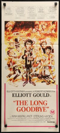 3a0589 LONG GOODBYE Aust daybill 1974 Elliott Gould as Philip Marlowe, Sterling Hayden, film noir!