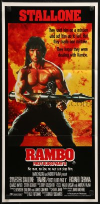 3a0639 RAMBO FIRST BLOOD PART II Aust daybill 1985 no man, no law, no war can stop Stallone!