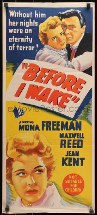 3a0659 SHADOW OF FEAR Aust daybill 1956 Albert S. Rogell's Before I Wake, Mona Freeman & Jean Kent!