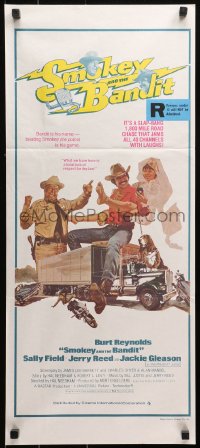 3a0668 SMOKEY & THE BANDIT Aust daybill 1977 Burt Reynolds, Sally Field & Jackie Gleason by Solie!