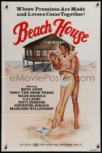3a0779 BEACH HOUSE 1sh 1981 sexy beach art, where promises are made and lovers come together!