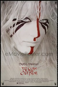 3a0819 CLAN OF THE CAVE BEAR 1sh 1986 fantastic close-up image of Daryl Hannah in tribal make up!