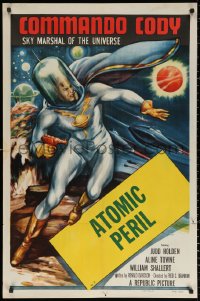 3a0825 COMMANDO CODY chapter 2 1sh 1953 Sky Marshal of the Universe, cool art, Atomic Peril!