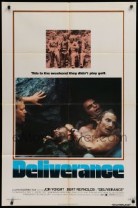 3a0838 DELIVERANCE 1sh 1972 Jon Voight, Burt Reynolds, Ned Beatty, John Boorman classic!