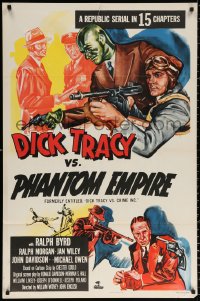 3a0841 DICK TRACY VS. CRIME INC. 1sh R1952 Ralph Byrd detective serial, The Phantom Empire!
