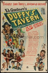 3a0853 DUFFY'S TAVERN 1sh 1945 art of Paramount's biggest stars including Lake, Ladd & Crosby!