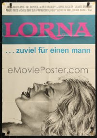 3a0196 LORNA German 1965 super sexy Lorna Maitland in Russ Meyer sex classic, close-up art!