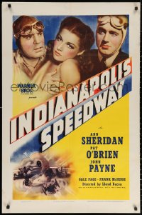 3a0944 INDIANAPOLIS SPEEDWAY 1sh 1939 driver John Payne, Ann Sheridan, O'Brien, Hawks, ultra-rare!