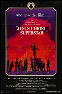 3a0950 JESUS CHRIST SUPERSTAR 1sh 1973 Andrew Lloyd Webber religious musical, borderless design!