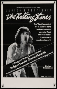 3a0969 LADIES & GENTLEMEN THE ROLLING STONES 24x38 1sh 1973 Mick Jagger, rock & roll, Quadrasound!