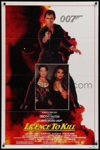 3a0974 LICENCE TO KILL 1sh 1989 Timothy Dalton as James Bond, sexy Carey Lowell & Talisa Soto!