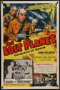 3a0982 LOST PLANET chapter 6 1sh 1953 Holdren, sci-fi serial, Disaster in the Stratosphere!