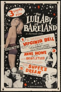 3a0985 LULLABY OF BARELAND 1sh 1964 sexy Virginia Bell & lots of naked nudist colony girls!