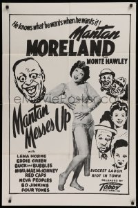 3a0993 MANTAN MESSES UP 1sh R1950s Moreland, Monte Hawley, Lena Horne, Toddy Pictures!