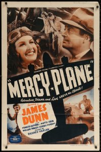 3a1002 MERCY PLANE 1sh 1939 James Dunn, Frances Gifford, drama and love above the clouds!