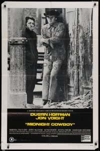 3a1005 MIDNIGHT COWBOY 1sh 1969 Dustin Hoffman, Jon Voight, John Schlesinger classic, x-rated!