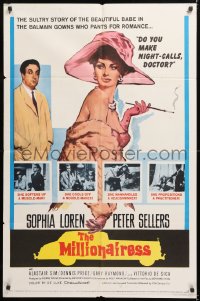 3a1006 MILLIONAIRESS 1sh 1960 beautiful Sophia Loren is the richest girl in the world, Peter Sellers
