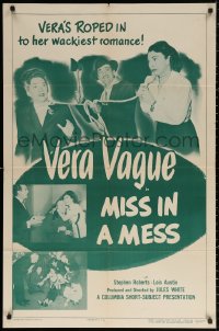 3a1008 MISS IN A MESS 1sh 1949 Barbara Jo Allen in the title role as Vera Vague, ultra-rare!