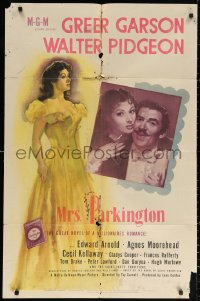 3a1015 MRS. PARKINGTON style D 1sh 1944 great romantic art of Greer Garson & Walter Pidgeon!