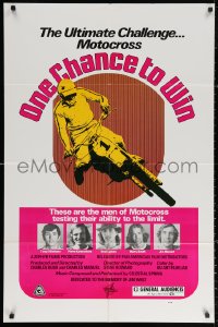 3a1046 ONE CHANCE TO WIN 1sh 1976 Tony Distefano, motocross motorcycle racing!