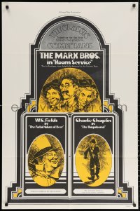 3a1099 ROOM SERVICE/FATAL GLASS OF BEER/VAGABOND 1sh 1970s Marx Brothers, early comedy triple-bill!