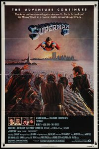 3a1136 SUPERMAN II NSS style 1sh 1981 Christopher Reeve, Terence Stamp, great image of villains!