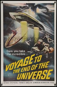 3a1179 VOYAGE TO THE END OF THE UNIVERSE 1sh 1964 AIP, Ikarie XB 1, cool outer space sci-fi art!