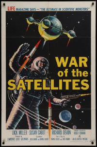 3a1182 WAR OF THE SATELLITES 1sh 1958 the ultimate in scientific monsters, cool astronaut art!