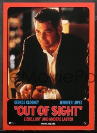 3a0309 OUT OF SIGHT 9 German LCs 1998 Steven Soderbergh, images of George Clooney, Jennifer Lopez!