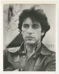 3f0951 AL PACINO signed 8x10 REPRO still 1980s great close portrait wearing leather jacket!