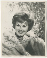 3f0527 BARBARA HALE signed deluxe 8x10 still 1950s great smiling portrait of the pretty actress!